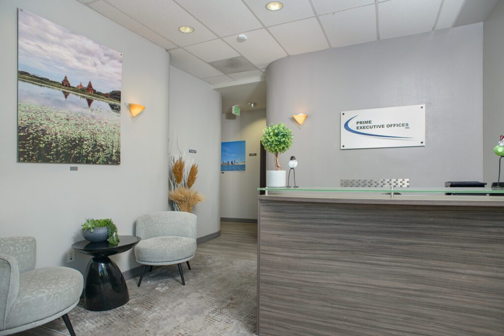 front reception, prime executive offices